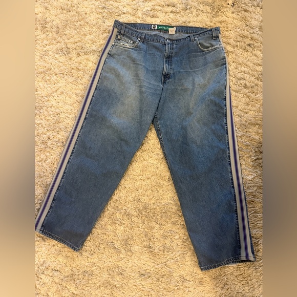 Levi's Other - Vintage Levi’s SilverTab Jeans 42x32 Baggy Y2K Side Stripe Paint Splatter USA
